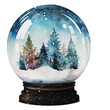 snow globe with christmas tree