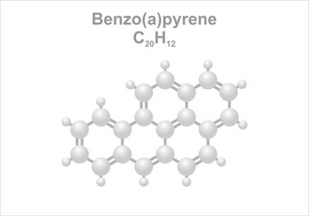 Wall Mural - Simplified formula icon of benzo (a) pyrene.