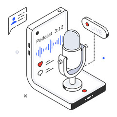 Canvas Print - Online Podcast 