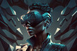 © ADDICTIVE STOCK - Generative AI illustration of black woman in VR headset