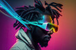 © ADDICTIVE STOCK - Generative AI illustration of black man in sunglasses