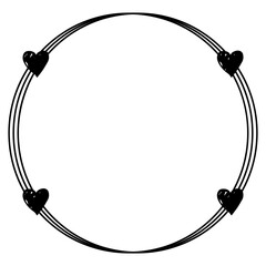 heart circle border frame
