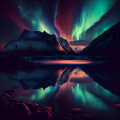 Wall Mural - Northern lights aka Aurora Borealis