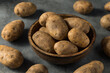 Raw Brown Organic Russet Potatoes