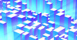 © Bolbik - Abstract 3d cubes rectangles blue gradient in the form of a big city with skyscrapers abstract background