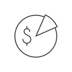 Wall Mural - Financial chart line outline icon