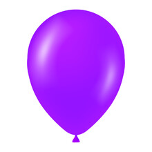 Purple Balloon Illustration For Carnival Isolated On White Background