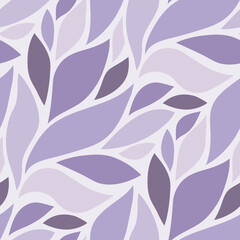 Seamless floral pattern with abstract leaves