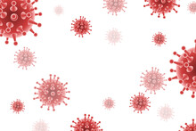 3D  Isometric Background Of Coronavirus Outbreak.
