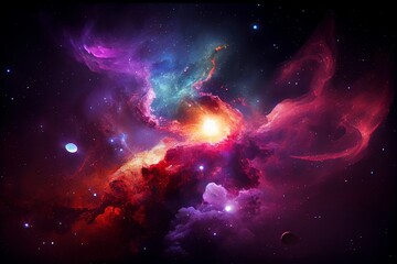 Wall Mural - an an abstract galaxy background. generative ai