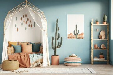 Wall Mural - Bright and cozy modern children bedroom 