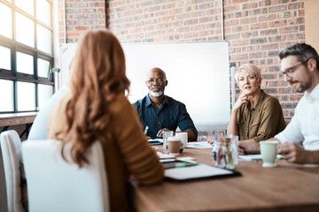 Aufkleber - Planning for tomorrows success. Shot of a businessman leading a meeting in the boardroom.