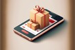 © Олег Фадеев - Smartphone with gift box on the screen