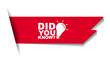 © Michal Hubka - red vector illustration banner did you know