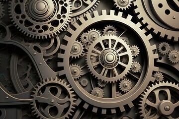 abstract background with complex mechanical mechanism