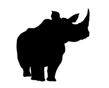 Rhinoceros Silhouette Isolated