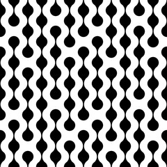 Wall Mural - circle seamless pattern. repeating black dot on white background. repeated metaball wallpaper. abstr
