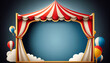 Circus frame background , circus tant background with copy space , Generative AI
