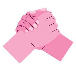 Sticker - pink hands illustration