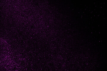 Wall Mural - Black dark deep purple abstract shiny background for design. Color gradient. Glitter, sparkle, shimmer.Like outer space, the universe, the night sky with stars. Fantasy,fantastic.Or Christmas, festive