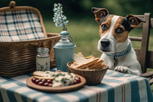 Card For Dog Friendly Picnic With Happy Jack Russell Terrier