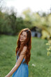 © SHOTPRIME STUDIO - Woman smile with teeth in the spring on a sunny day happily walking in nature against the green grass, the concept of women's body health