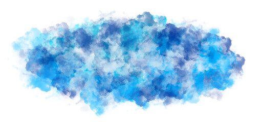 Canvas Print - light blue and dark blue explosion smoke element