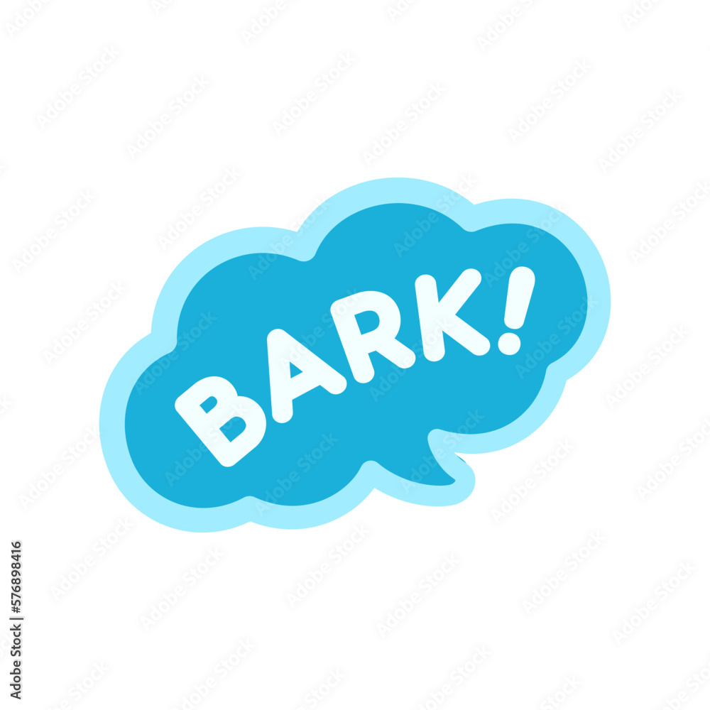 Dog bark animal sound effect text in a speech bubble balloon clipart ...