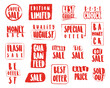 © onamonstudio - Set of brush sale banners, labels, tags and stickers.