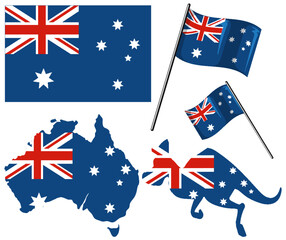 Wall Mural - australia day banners set