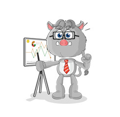 Wall Mural - wild boar marketing character. cartoon mascot vector