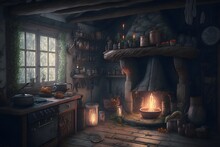 Witch's House Created Using AI Generative Technology