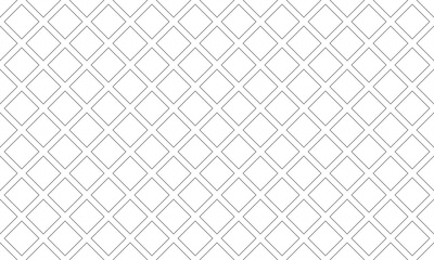 Wall Mural - Grey diamond or diagonal square seamless pattern on white background. Vector Abstract.