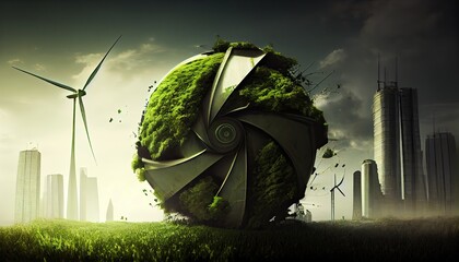 Wall Mural - esg green energy sustainable industry environmental social and corporate governance earth day the im