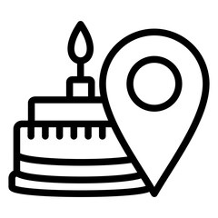 Poster - Vector Design Birthday Location Icon Style