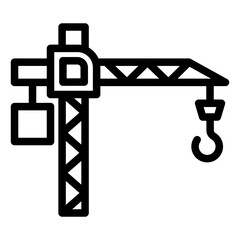 Poster - vector design tower crane icon style