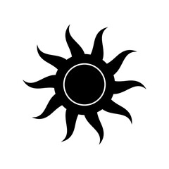 Wall Mural - boho celestial sun icon logo. simple modern abstract design for templates, prints, web, social media