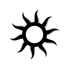 Wall Mural - boho celestial sun icon logo. simple modern abstract design for templates, prints, web, social media
