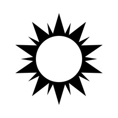 Wall Mural - sun icon vector. simple minimal modern design.