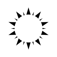 Wall Mural - boho celestial sun icon logo. simple modern abstract design for templates, prints, web, social media