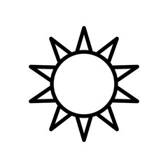 Wall Mural - sun icon vector. simple minimal modern design.