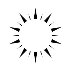 Wall Mural - boho celestial sun icon logo. simple modern abstract design for templates, prints, web, social media