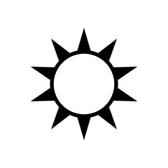 Wall Mural - Sun Icon Vector. Simple minimal modern design.