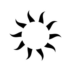 Wall Mural - boho celestial sun icon logo. simple modern abstract design for templates, prints, web, social media