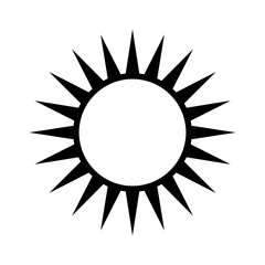 Wall Mural - boho celestial sun icon logo. simple modern abstract design for templates, prints, web, social media