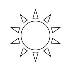 Wall Mural - sun icon vector. simple minimal modern design.