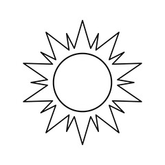 Wall Mural - sun icon vector. simple minimal modern design for templates, prints, web, social media posts