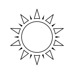 Wall Mural - boho celestial sun icon logo. simple modern abstract design for templates, prints, web, social media