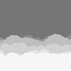 Wall Mural - Cartoon color clouds stack backdrop illustration