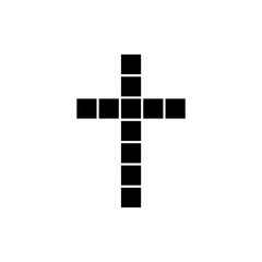 Poster - Christian cross icon isolated on white background